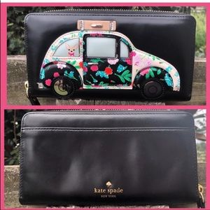 Kate Spade Wallet Out of the Office Beatle Car Bug Chihuahua Rare Full-Sized